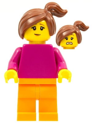 Preowned LEGO® Minifigure – Educational & Dacta pln193 Plain Magenta Torso w/Magenta Arms O